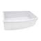 Ruvati 33 inch Fireclay White Farmhouse Kitchen Sink Bow Front Curved Apron Single Bowl RVL2398WH - alternate 6